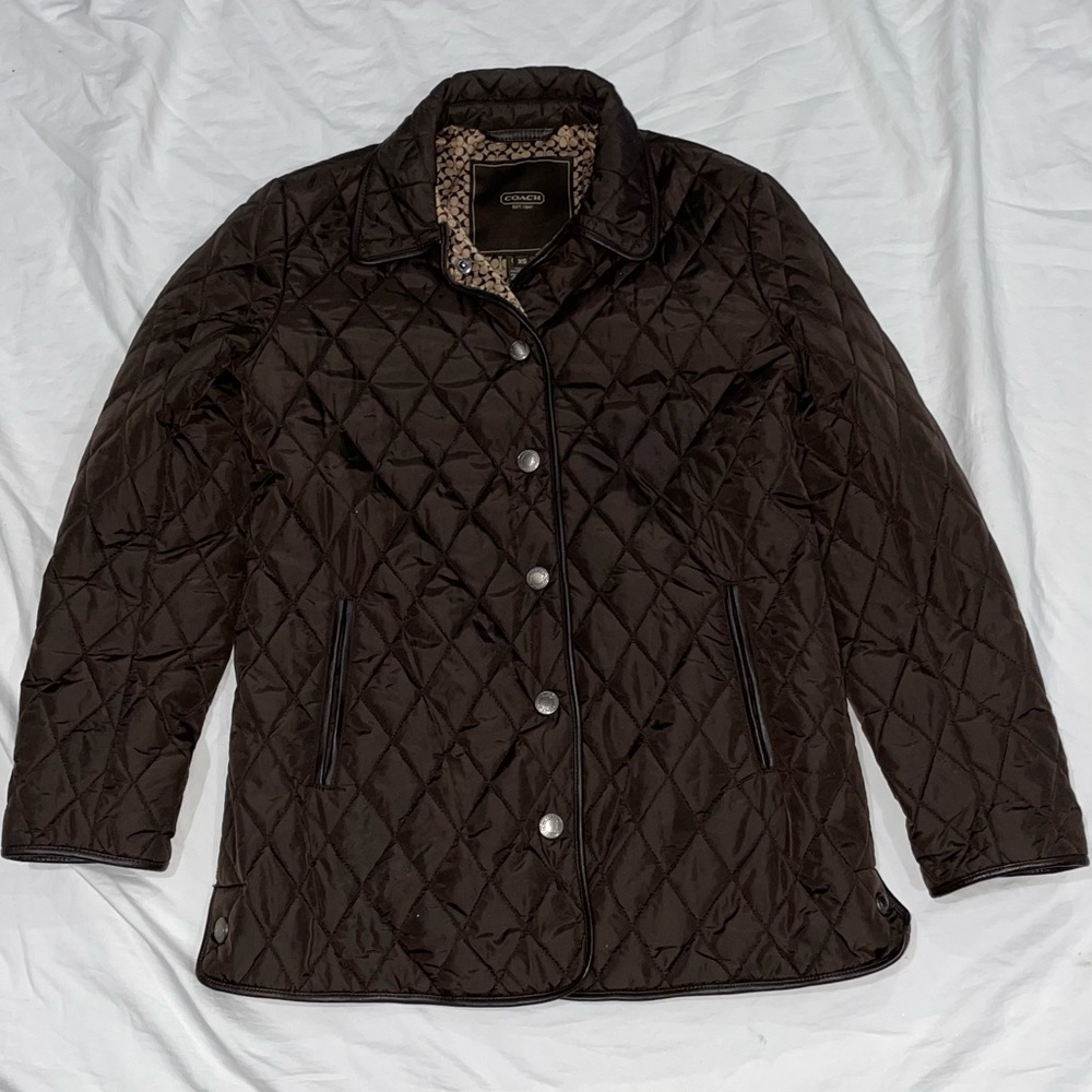 Coach quilted light weight jacket